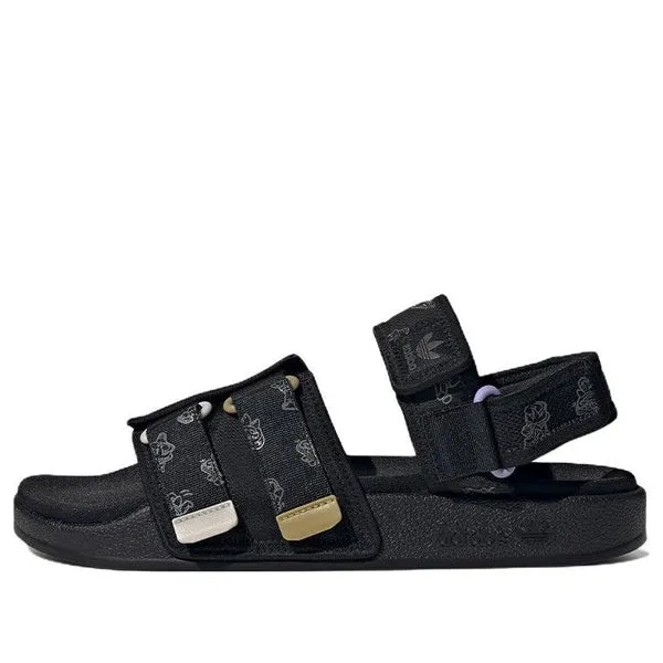 adidas originals Adilette 4.0 Sandal, black double