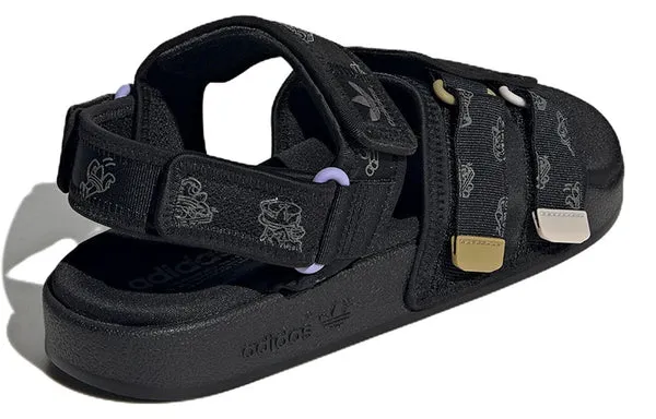 adidas originals Adilette 4.0 Sandal, black double