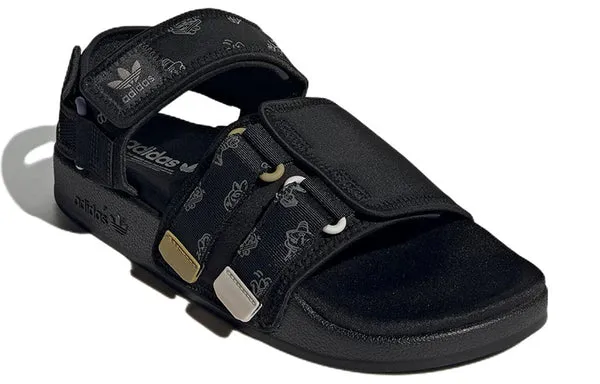 adidas originals Adilette 4.0 Sandal, black double