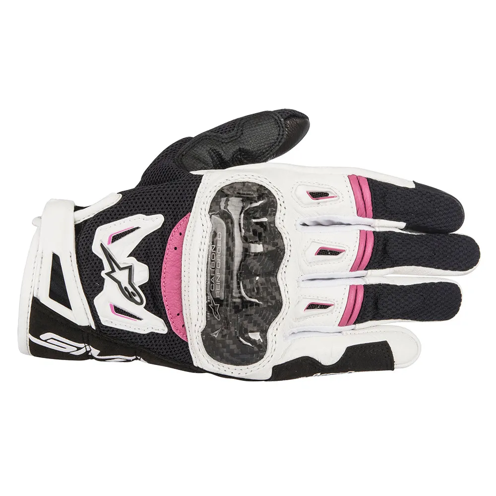 Alpinestars Stella SMX 2 v2 Air Carbon Gloves Black White & Fuchsia