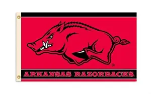 Arkansas Razorbacks College Premium Polyester Flag Banner Sign