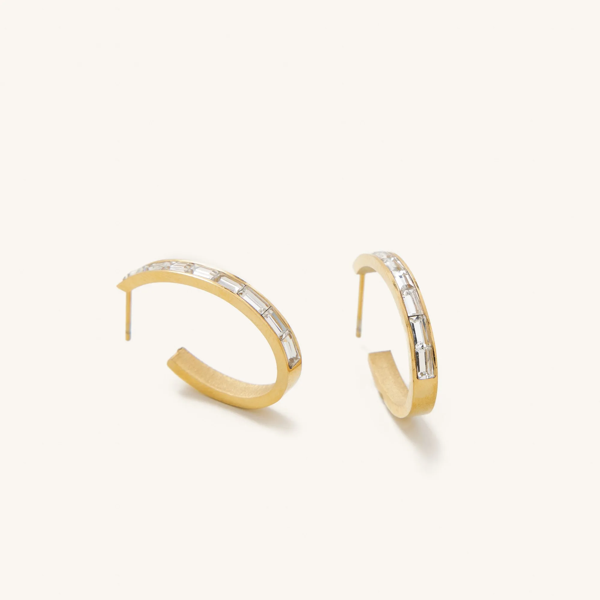 Athena Crystal Hoops