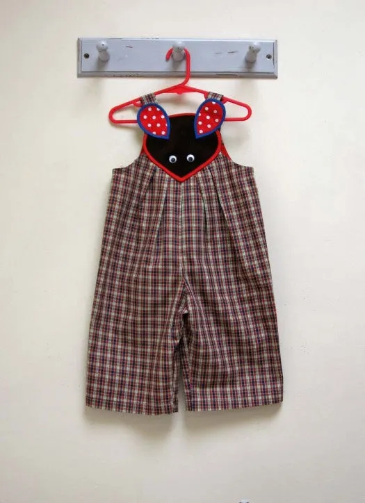 Baby Boy's Sewing Pattern for Overalls/Romper sizes 9 months to 4 years.