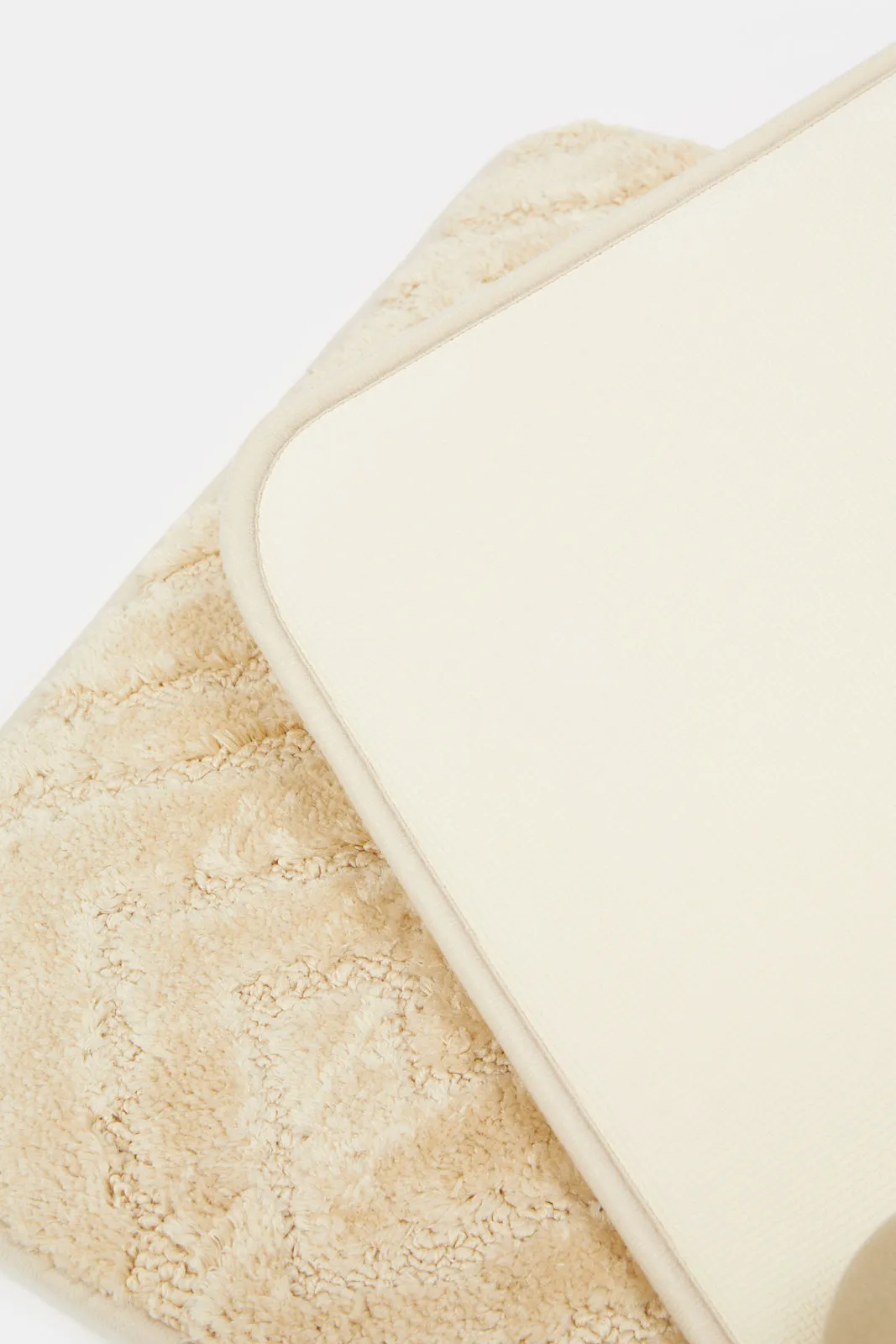 Beige Lydia Memory Foam Bath Mat