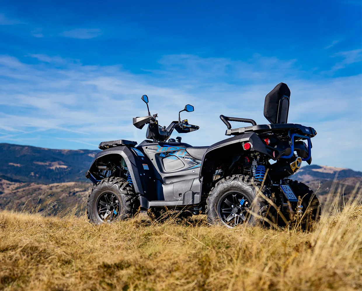 Blade LTX 600 (561 cc) heavy duty extended frame ATV. Fully Assembled. 4 wheel shaft drive, Power Steering, Programmed Fuel Injection, 2 Speed Automatic transmission. Ship to your home via car carrier