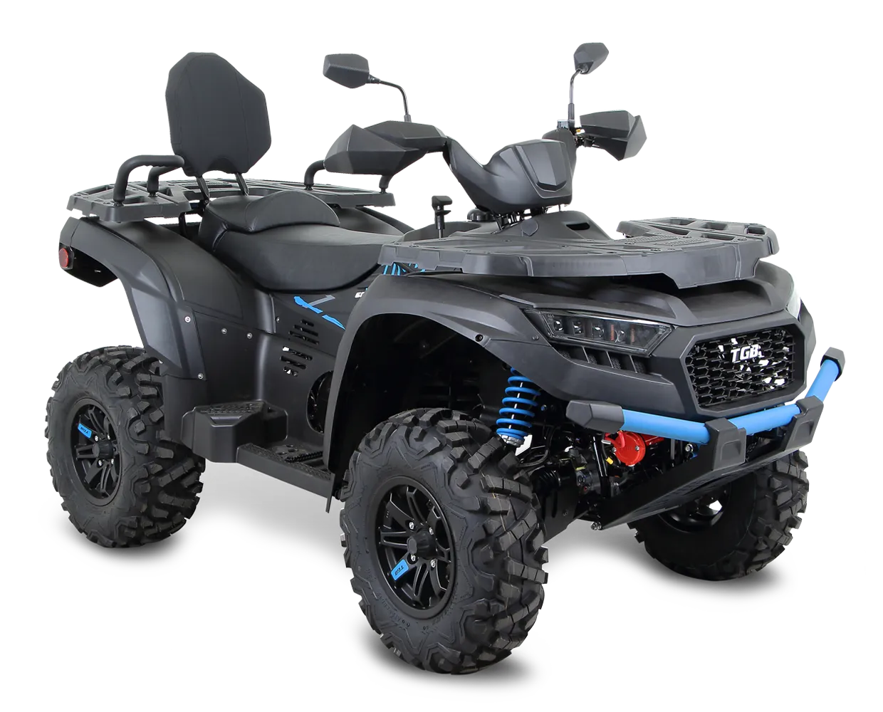 Blade LTX 600 (561 cc) heavy duty extended frame ATV. Fully Assembled. 4 wheel shaft drive, Power Steering, Programmed Fuel Injection, 2 Speed Automatic transmission. Ship to your home via car carrier