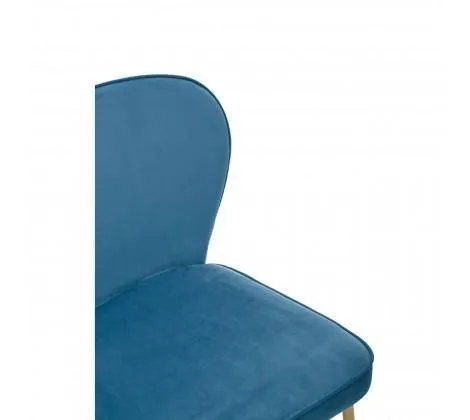 Blue Velvet Tapered Back Dining Chair