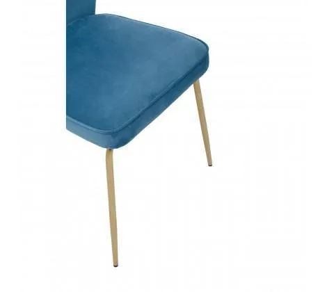 Blue Velvet Tapered Back Dining Chair