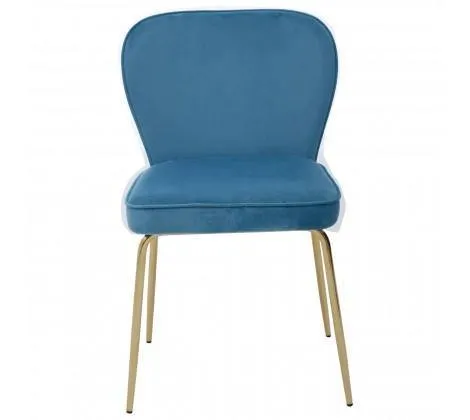 Blue Velvet Tapered Back Dining Chair