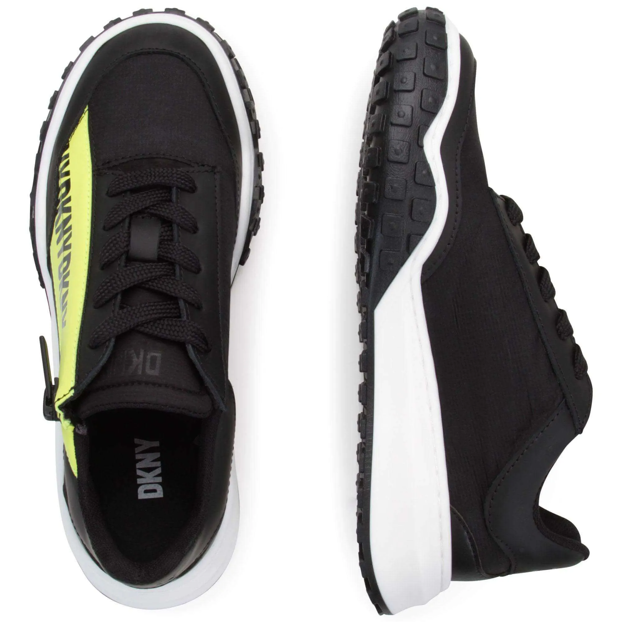 Boys Black Logo Trainers