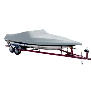 Carver Poly-Flex II Styled-to-Fit Boat Cover f/21.5' Sterndrive Ski Boats with Low Profile Windshield - Grey