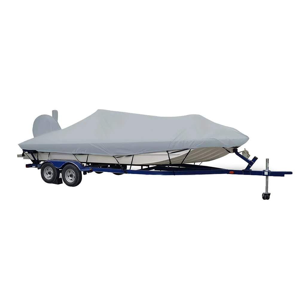 Carver Sun-DURA? Extra Wide Series Styled-to-Fit Boat Cover f/20.5' Aluminum Modified V Jon Boats - Grey