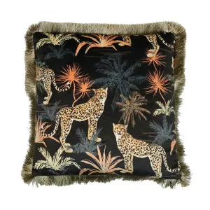 Cheetah Velvet Cushion (45cm)