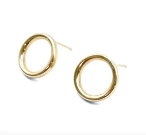 Circle Stud Gold Filled Earrings