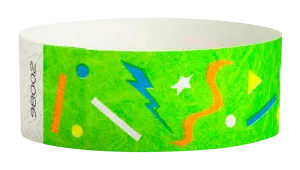 Confetti Pattern 1" Tyvek Wristbands