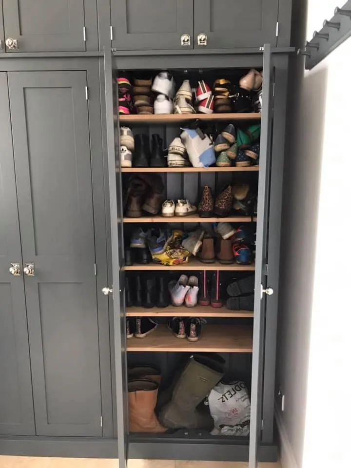 **CONTEMPORARY Shaker Style 4 Door Hall Coat & Shoe Storage Cupboard with or with-out Extra Top Storage (35 cm deep) VARIOUS COLOUR CHOICES choices