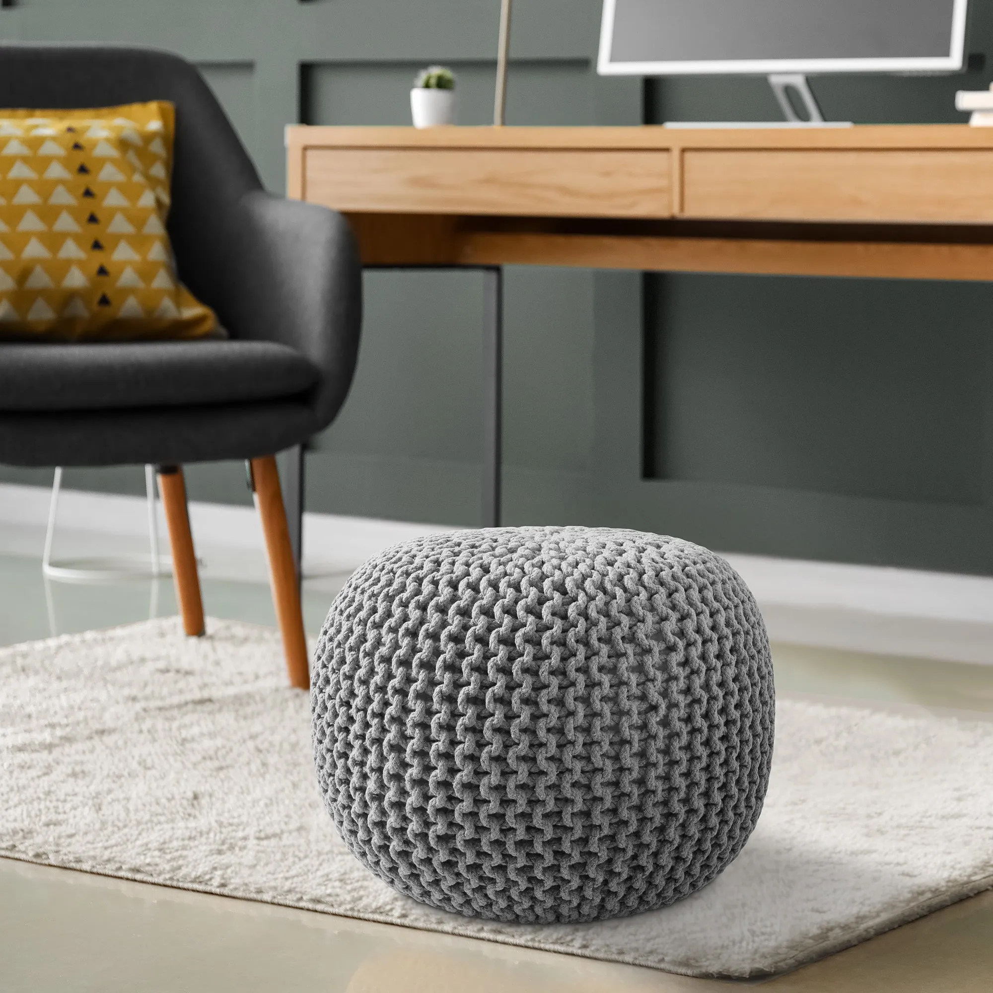 Cotton Pouf Ottomans