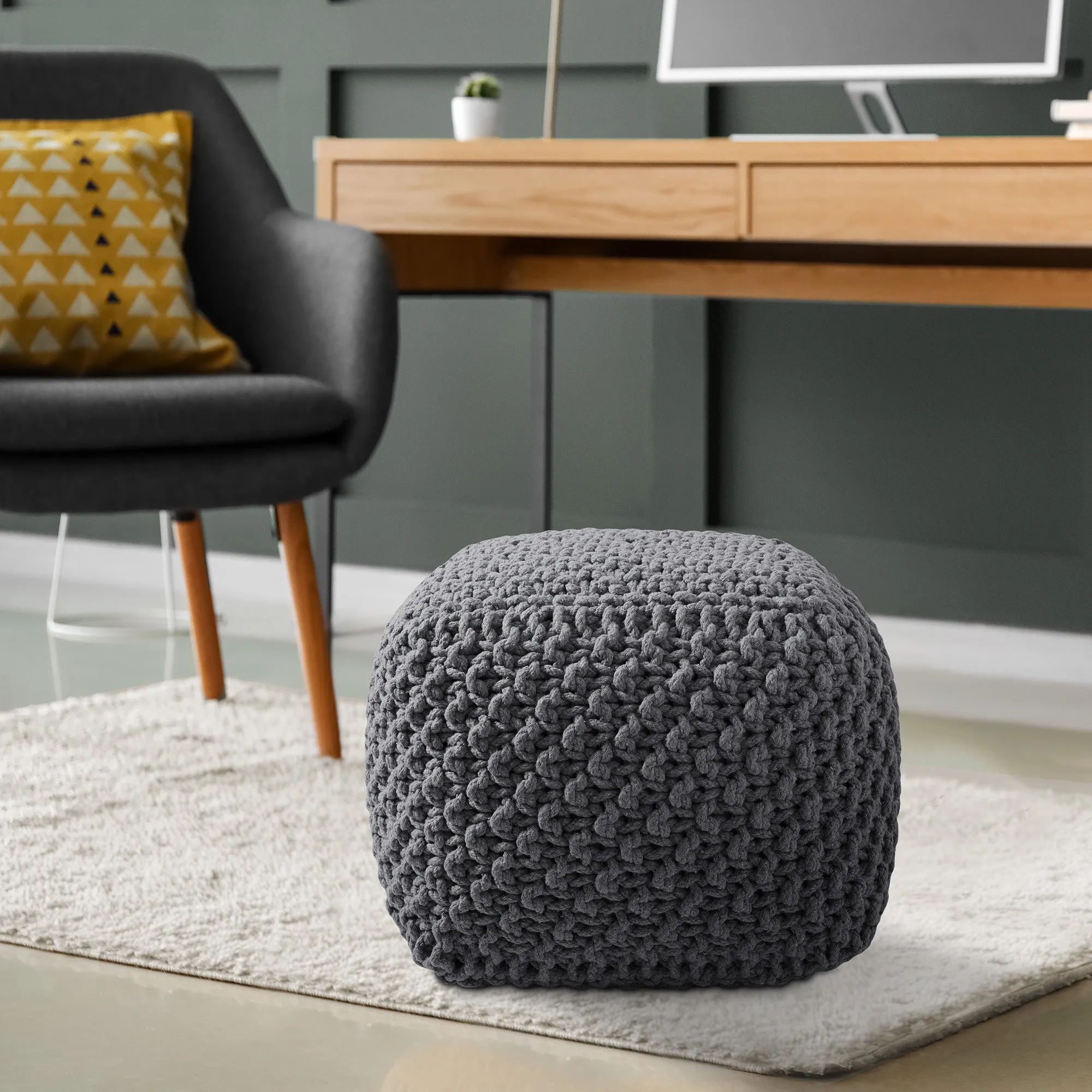 Cotton Pouf Ottomans