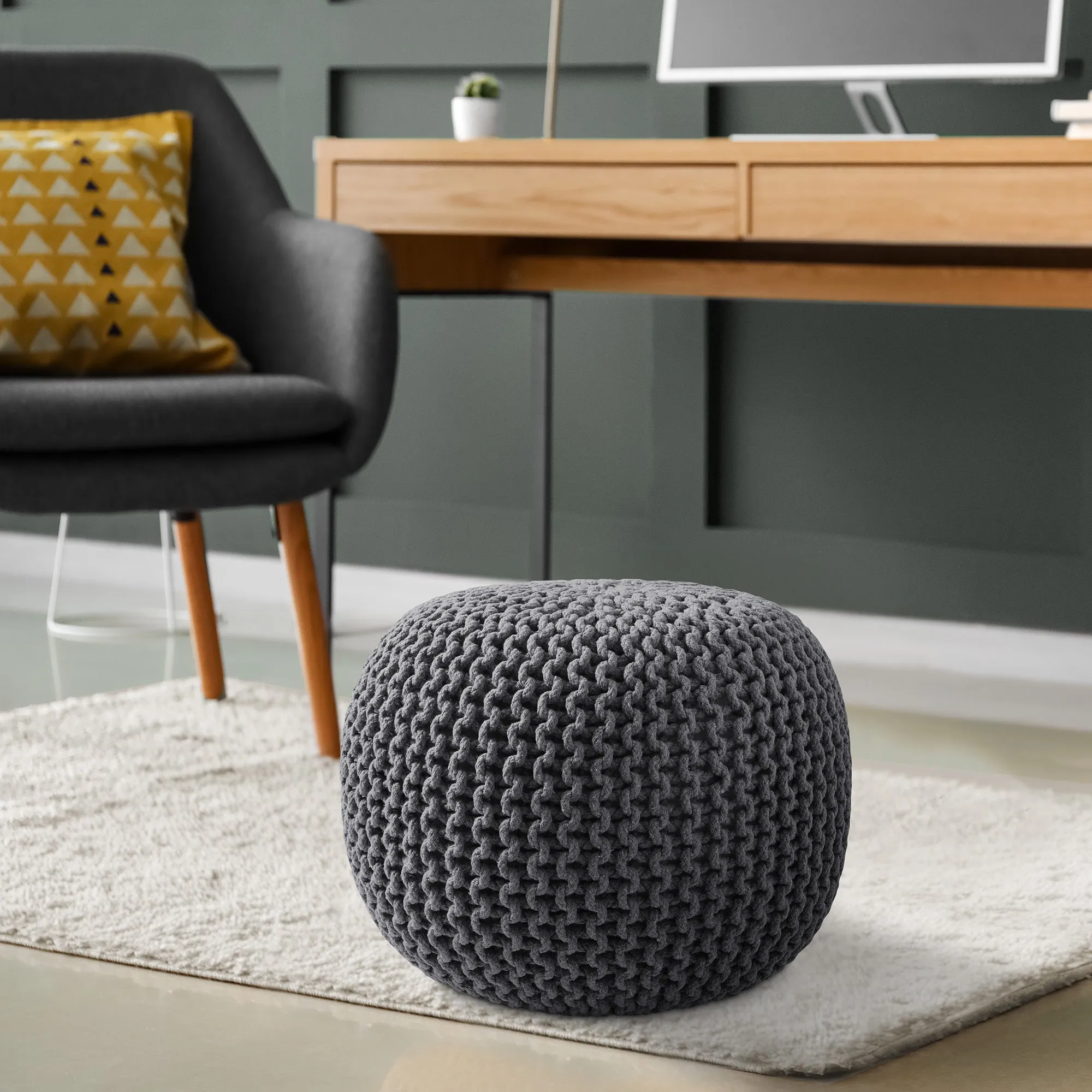 Cotton Pouf Ottomans