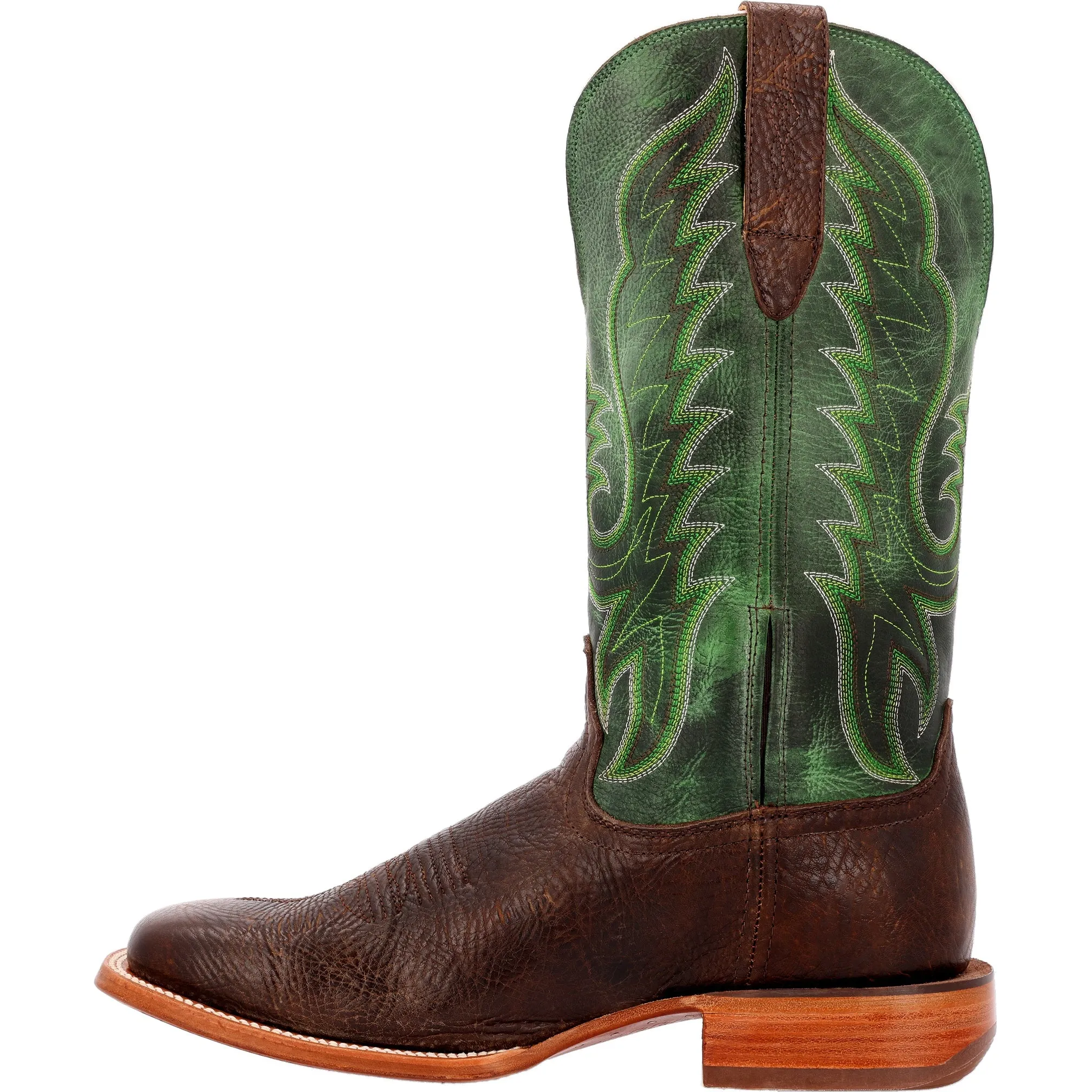 Durango Men's Hickory & Shamrock Green Leather Square Toe Boot DDB0412