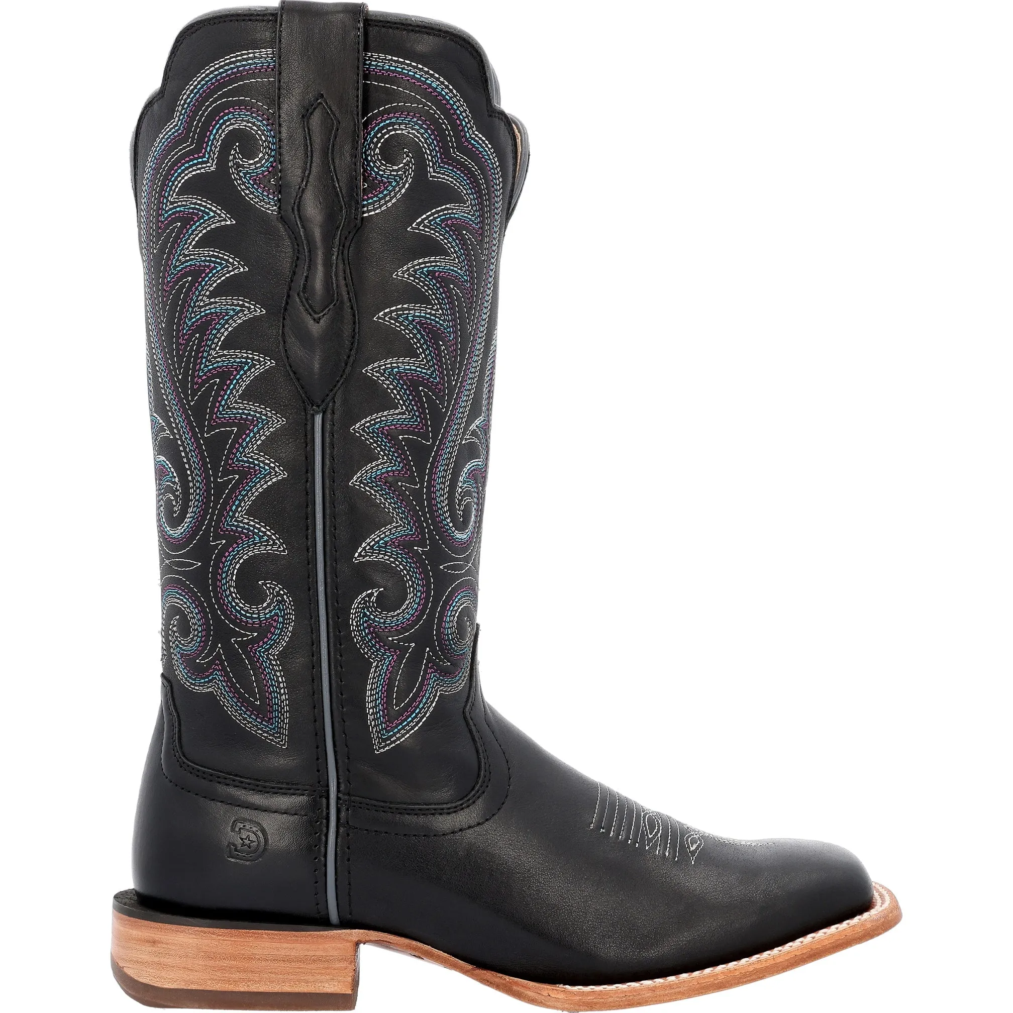 Durango Women's Black Mulberry Leather Square Toe Boot DRD0457