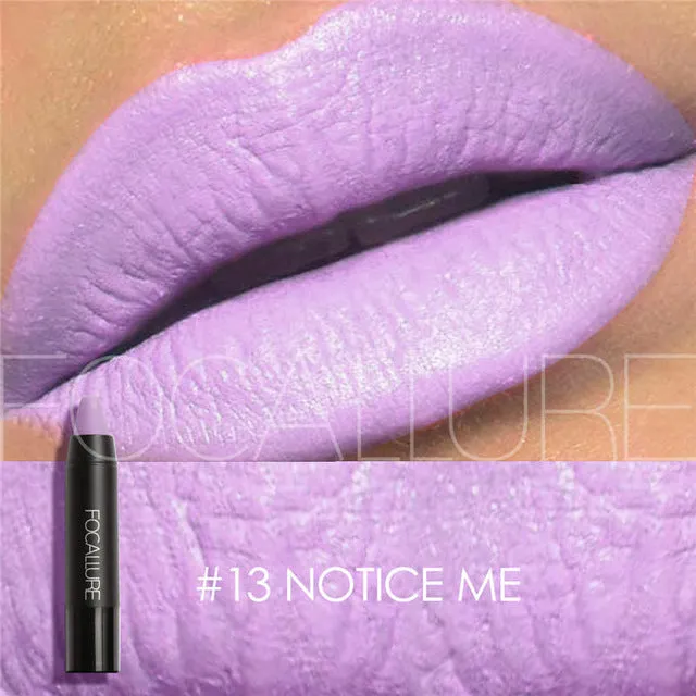 FOCALLURE 19 Colors Lipstick Matte Lipsticker Waterproof Long-lasting Easy to Wear Cosmetic Nude Makeup Lips