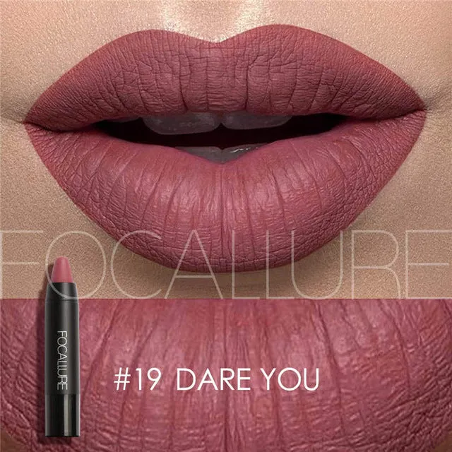 FOCALLURE 19 Colors Lipstick Matte Lipsticker Waterproof Long-lasting Easy to Wear Cosmetic Nude Makeup Lips