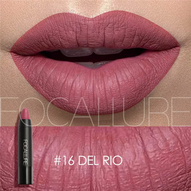 FOCALLURE 19 Colors Lipstick Matte Lipsticker Waterproof Long-lasting Easy to Wear Cosmetic Nude Makeup Lips