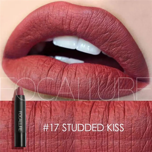 FOCALLURE 19 Colors Lipstick Matte Lipsticker Waterproof Long-lasting Easy to Wear Cosmetic Nude Makeup Lips