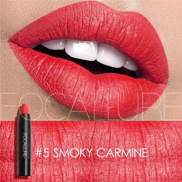 FOCALLURE 19 Colors Lipstick Matte Lipsticker Waterproof Long-lasting Easy to Wear Cosmetic Nude Makeup Lips