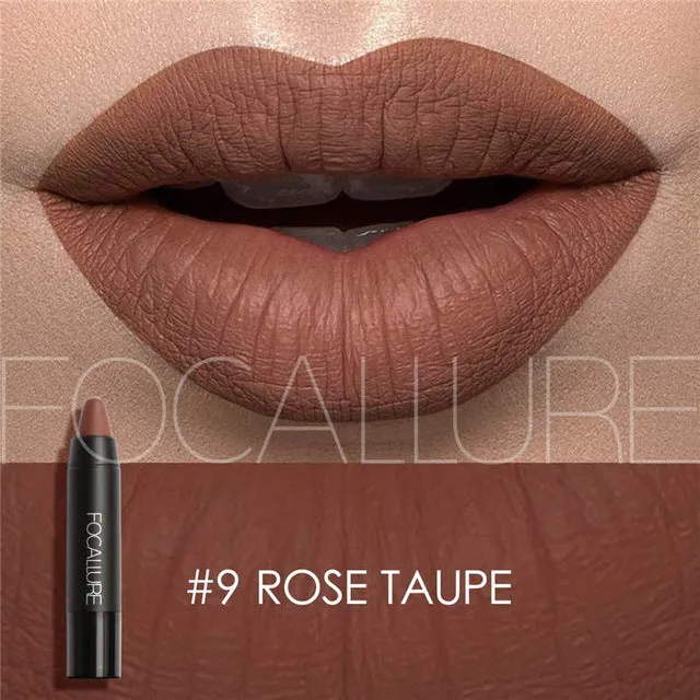 FOCALLURE 19 Colors Lipstick Matte Lipsticker Waterproof Long-lasting Easy to Wear Cosmetic Nude Makeup Lips