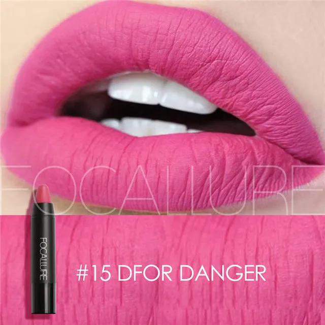 FOCALLURE 19 Colors Lipstick Matte Lipsticker Waterproof Long-lasting Easy to Wear Cosmetic Nude Makeup Lips