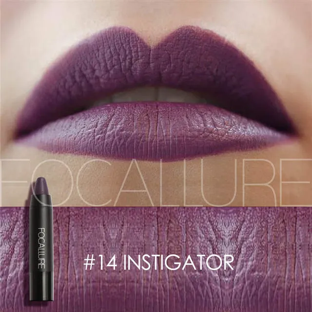 FOCALLURE 19 Colors Lipstick Matte Lipsticker Waterproof Long-lasting Easy to Wear Cosmetic Nude Makeup Lips