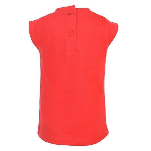 GIRLS BABY SLEEVELESS TOP - CORAL