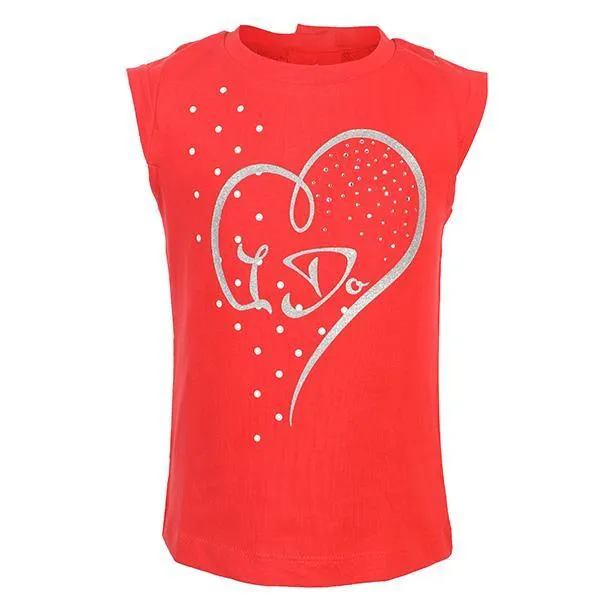 GIRLS BABY SLEEVELESS TOP - CORAL