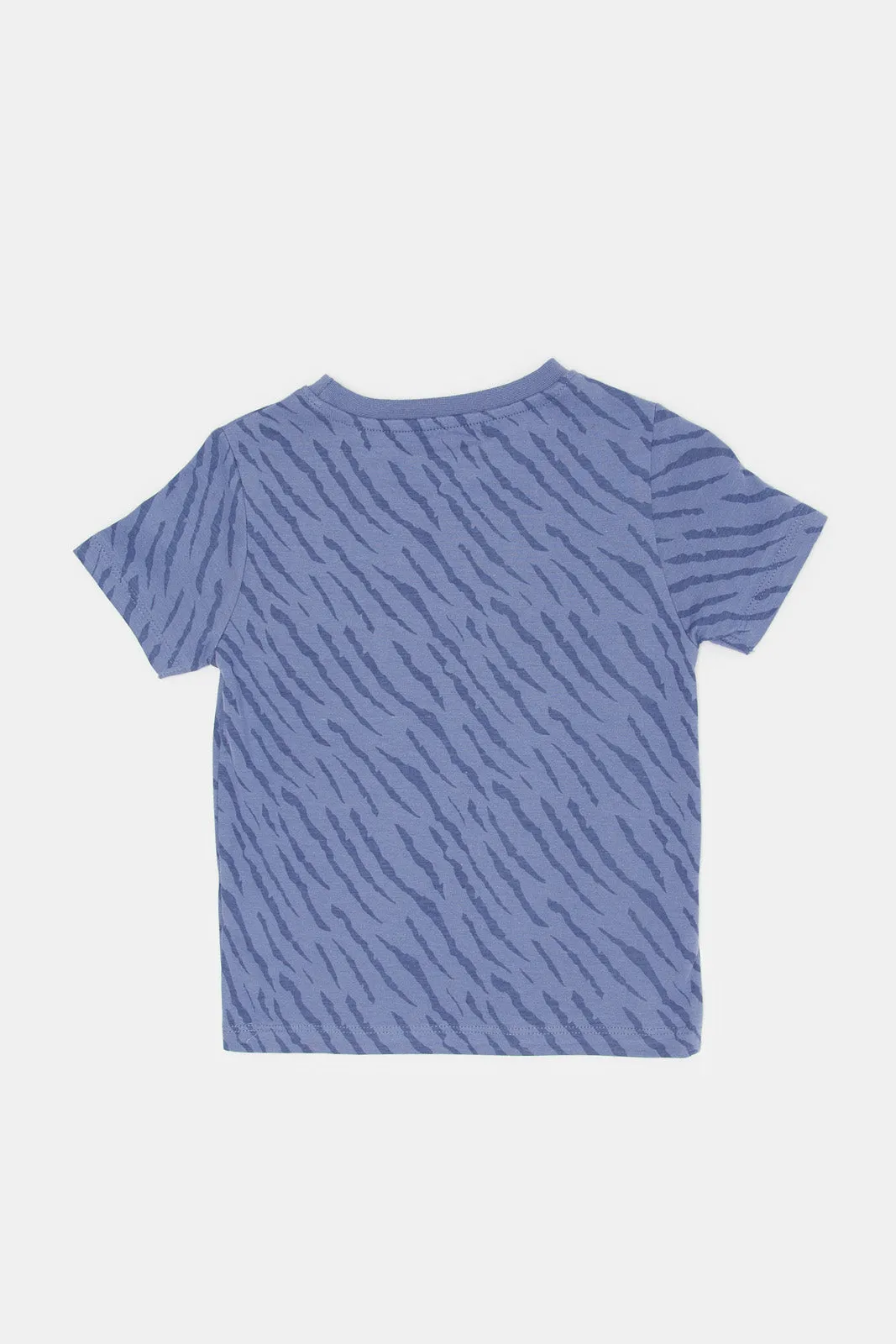 Infant Boys Blue Printed T-Shirt