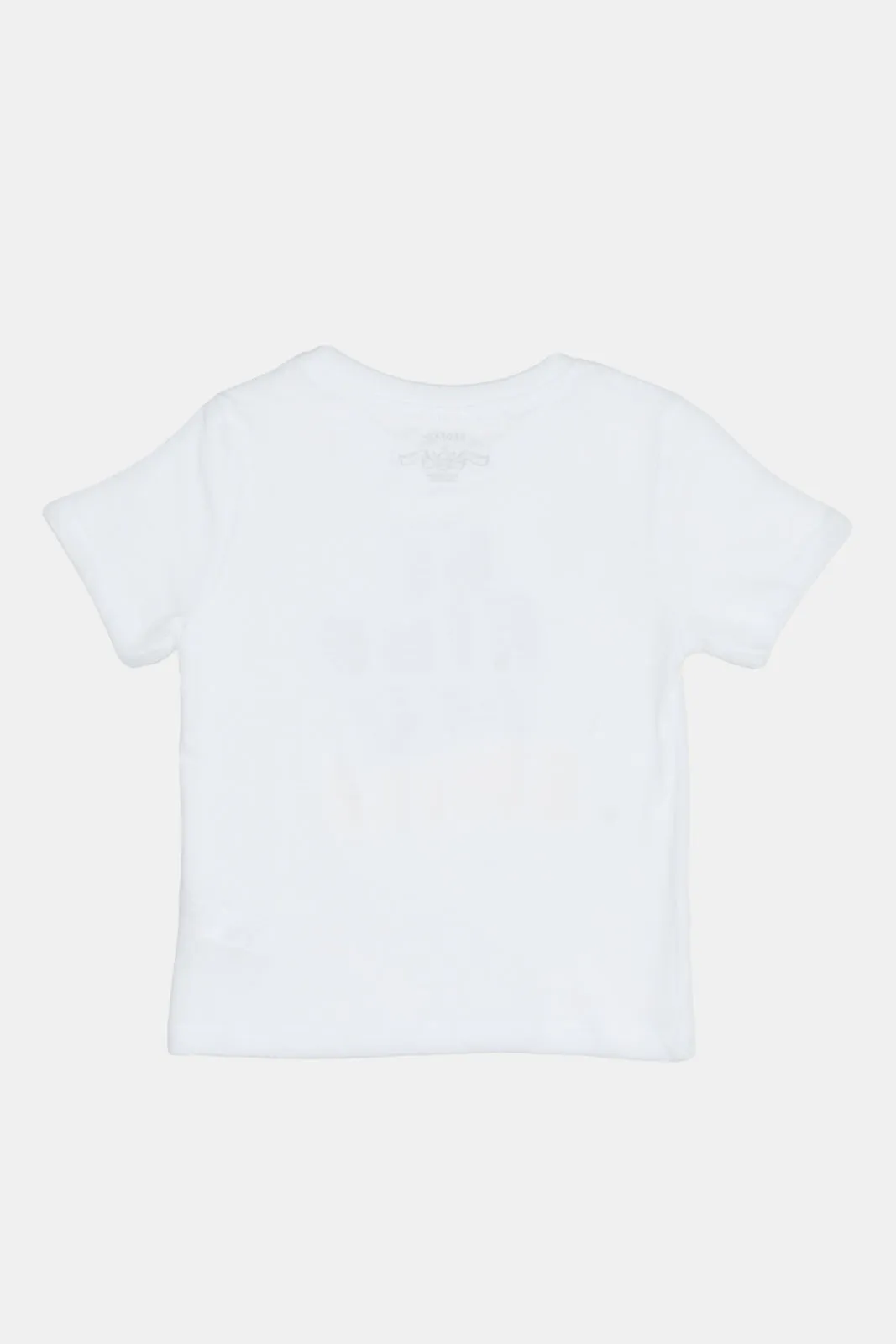 Infant Boys White Be Kind And Smile Print T-Shirt