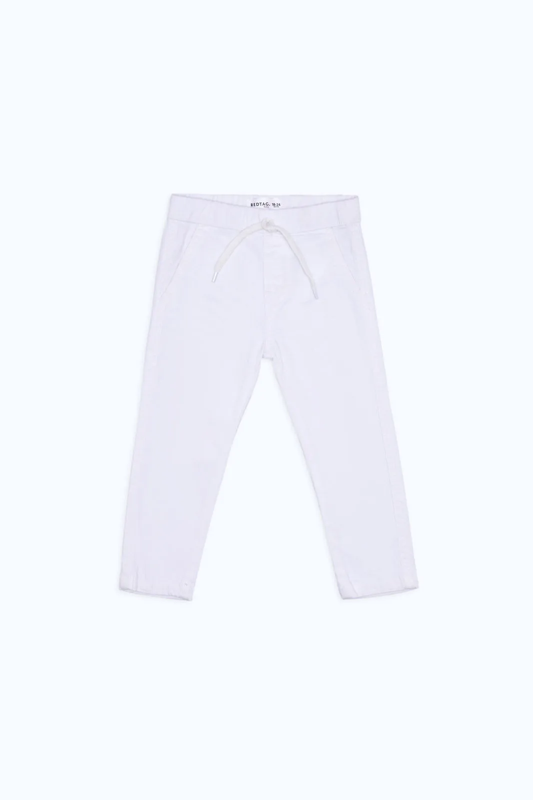 Infant Boys White Denim Pull On Jogger