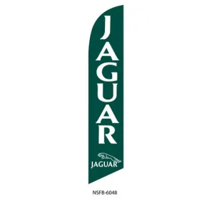 Jaguar Swooper Feather Flag, 2' 5 1/2"w x 11' 3/4"h, Full Color