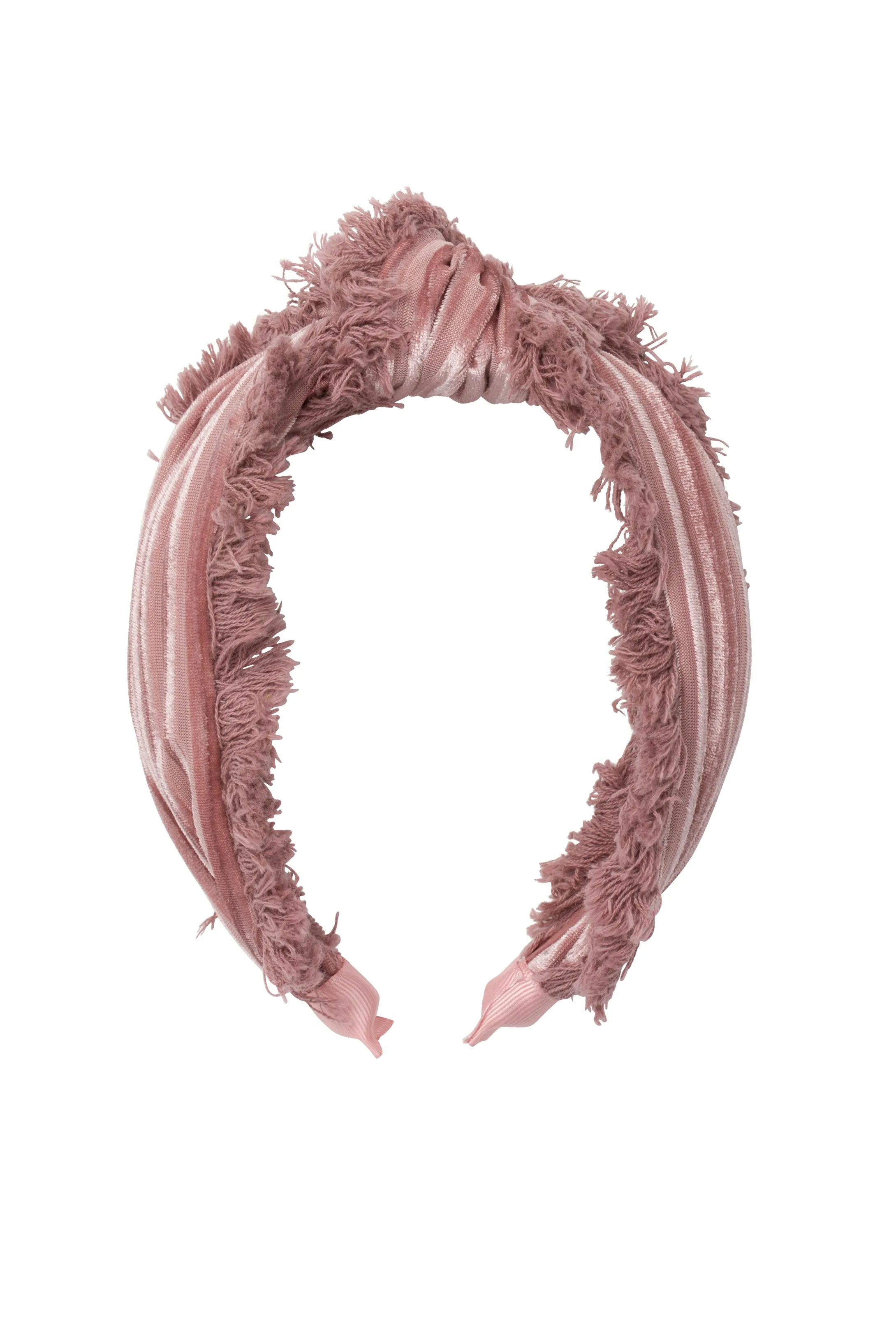 Knot Fringe Headband - Light Rose