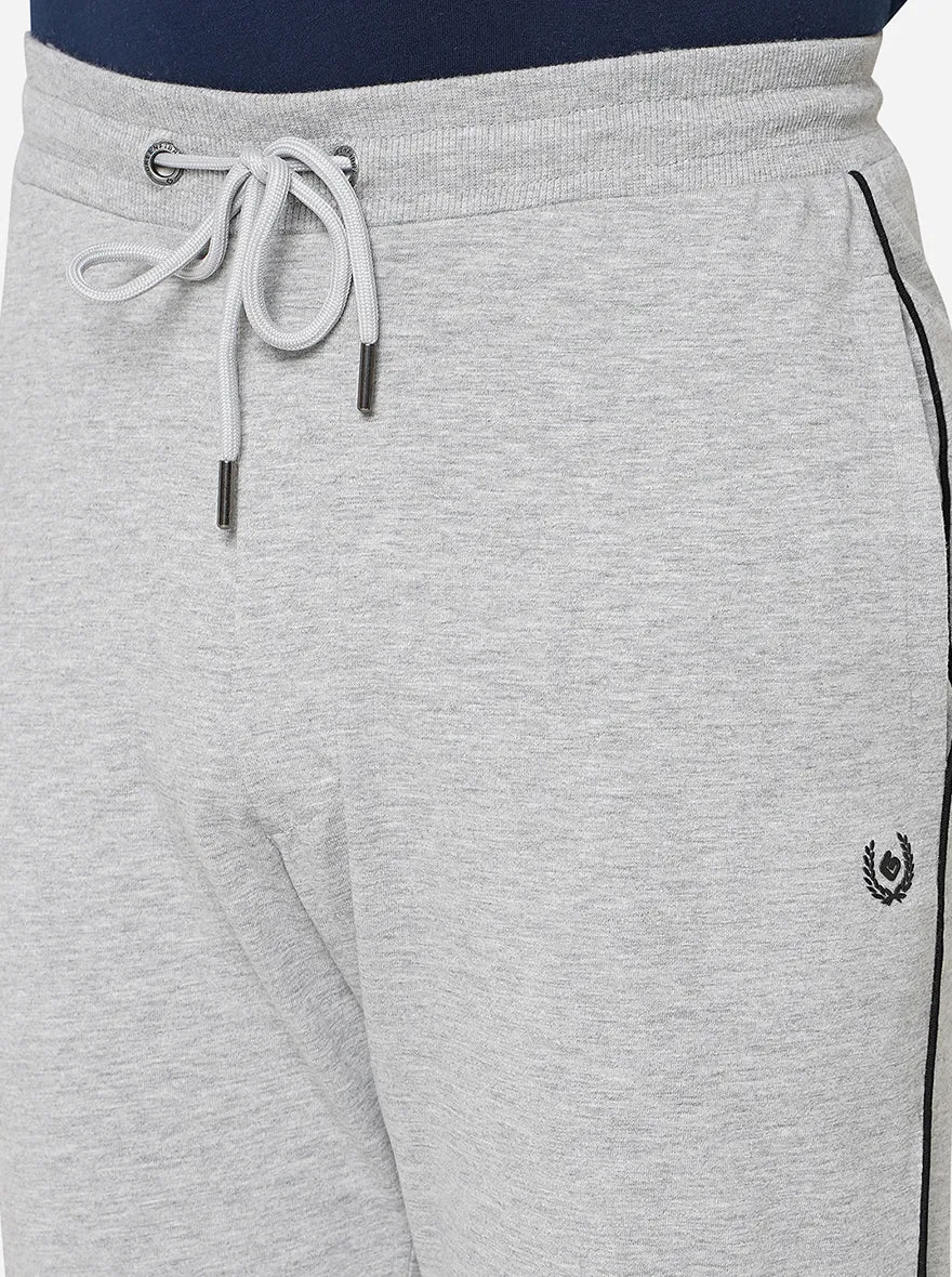 Mid Grey Solid Regular Fit Track Pant | Greenfibre