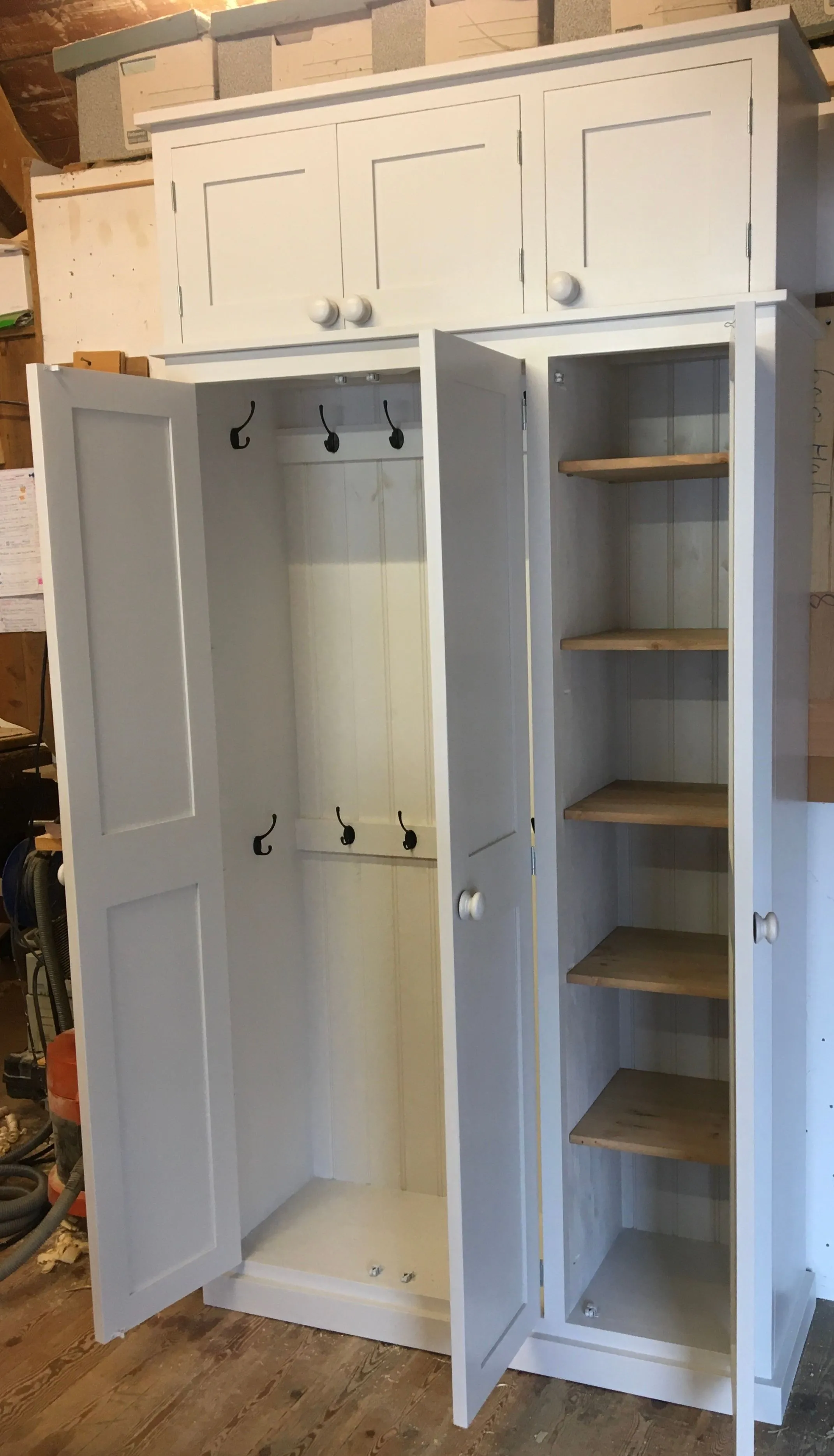 **NOW SOLD OUT** DELIVERED BEFORE CHRISTMAS - IN STOCK **3 Door Hall, Utility, Coat & Shoe with TOP BOX Storage Cupboard (35 cm deep) CHOOSE YOUR COLOUR