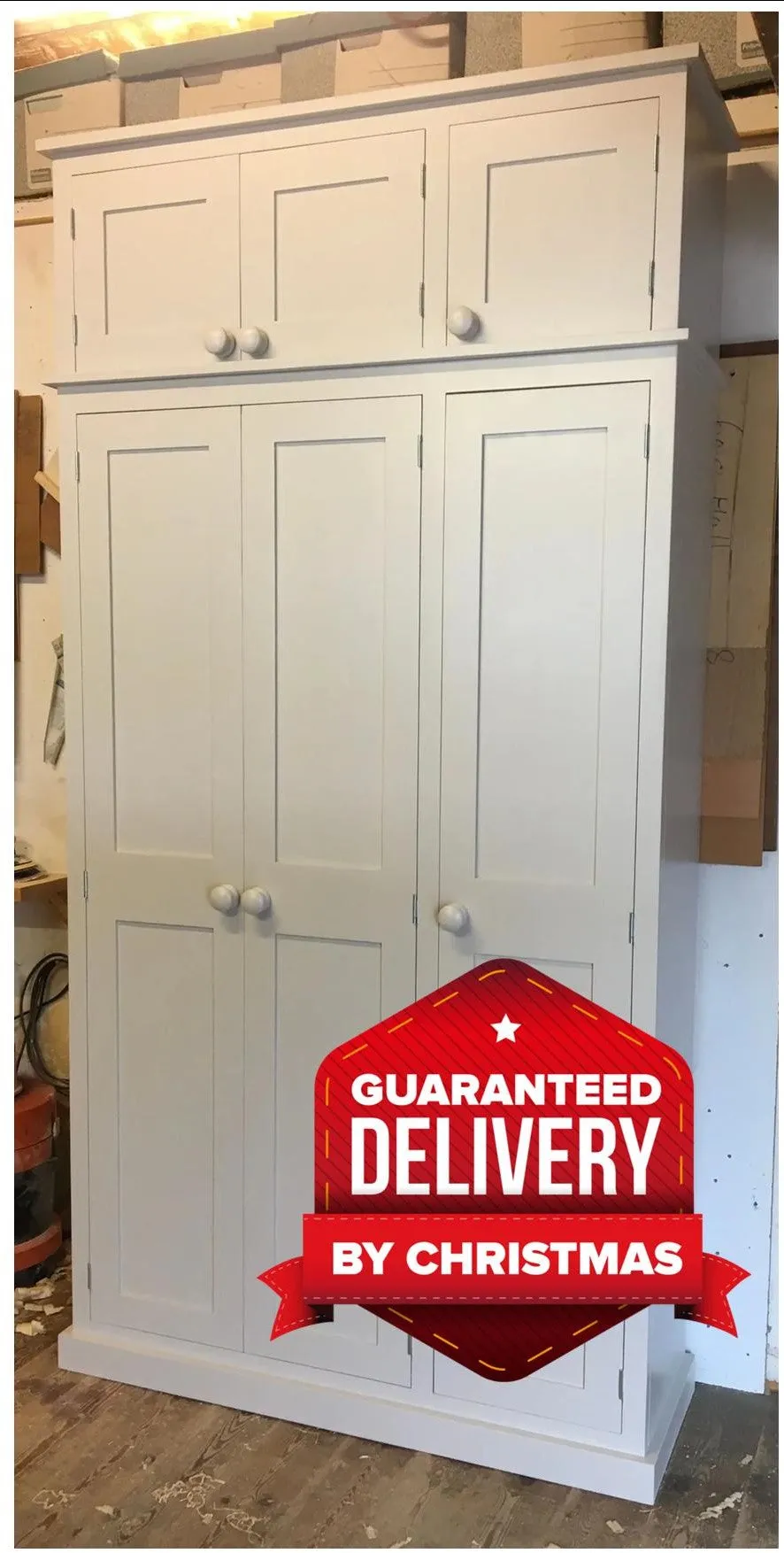 **NOW SOLD OUT** DELIVERED BEFORE CHRISTMAS - IN STOCK **3 Door Hall, Utility, Coat & Shoe with TOP BOX Storage Cupboard (35 cm deep) CHOOSE YOUR COLOUR