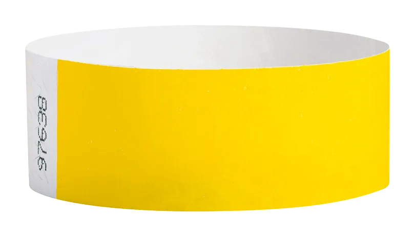 Pantone Yellow Tyvek Solid Wristbands