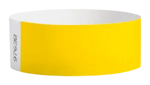 Pantone Yellow Tyvek Solid Wristbands