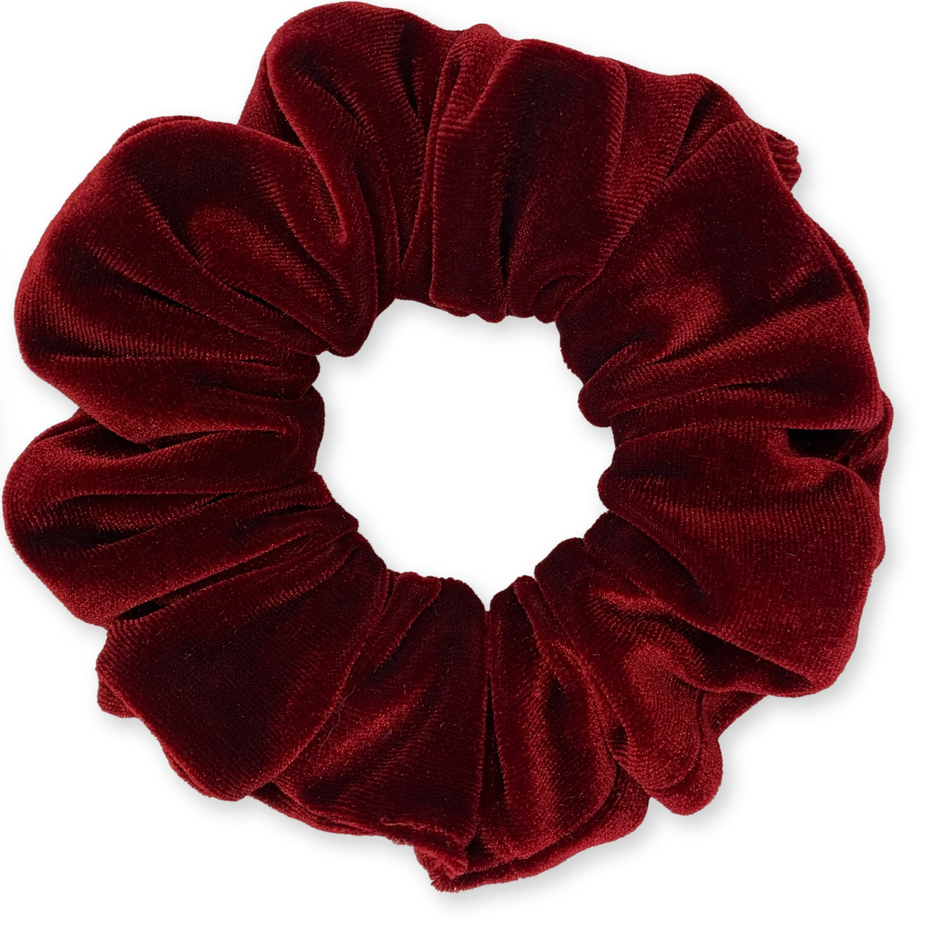 Plush Velvet Scrunchie Available in 3 Sizes Made in the USA Maroon