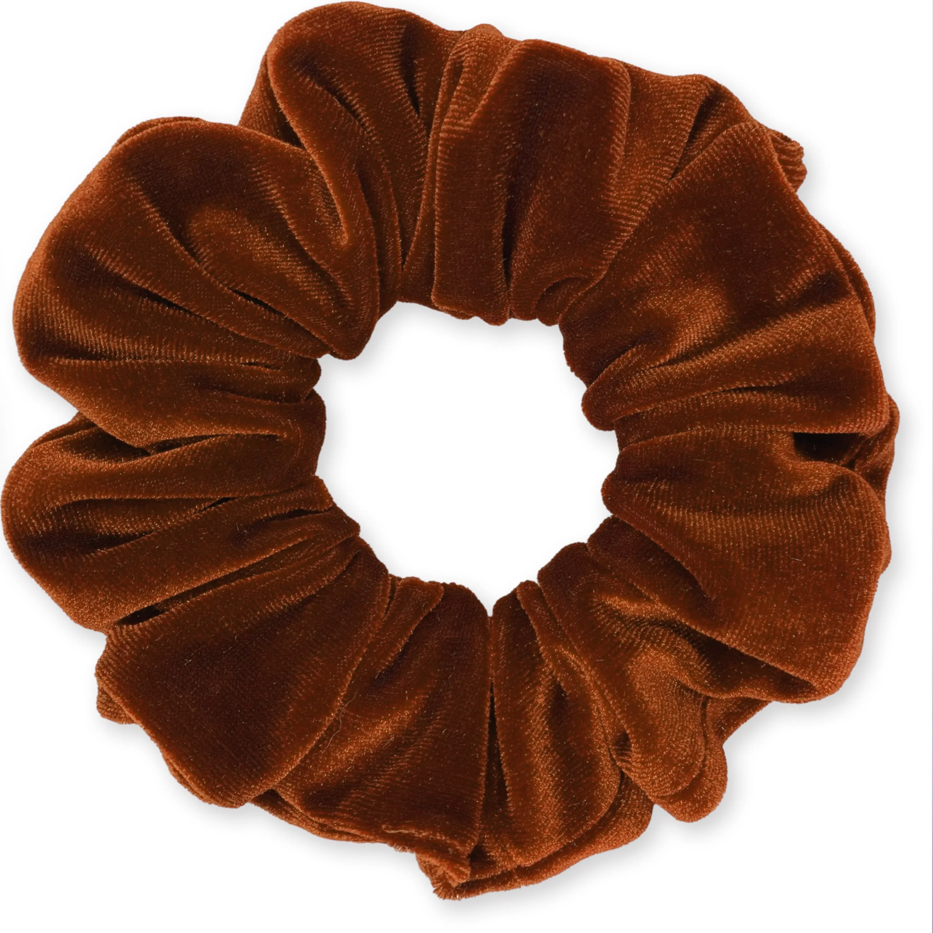 Plush Velvet Scrunchie Available in 3 Sizes Made in the USA Rust