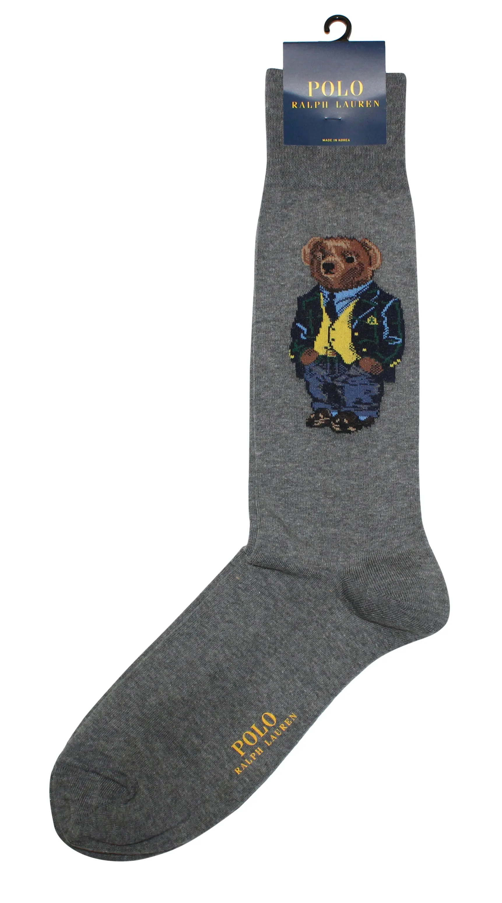 Polo Ralph Lauren Men's Blazer Bear Solid Casual Dress Sock