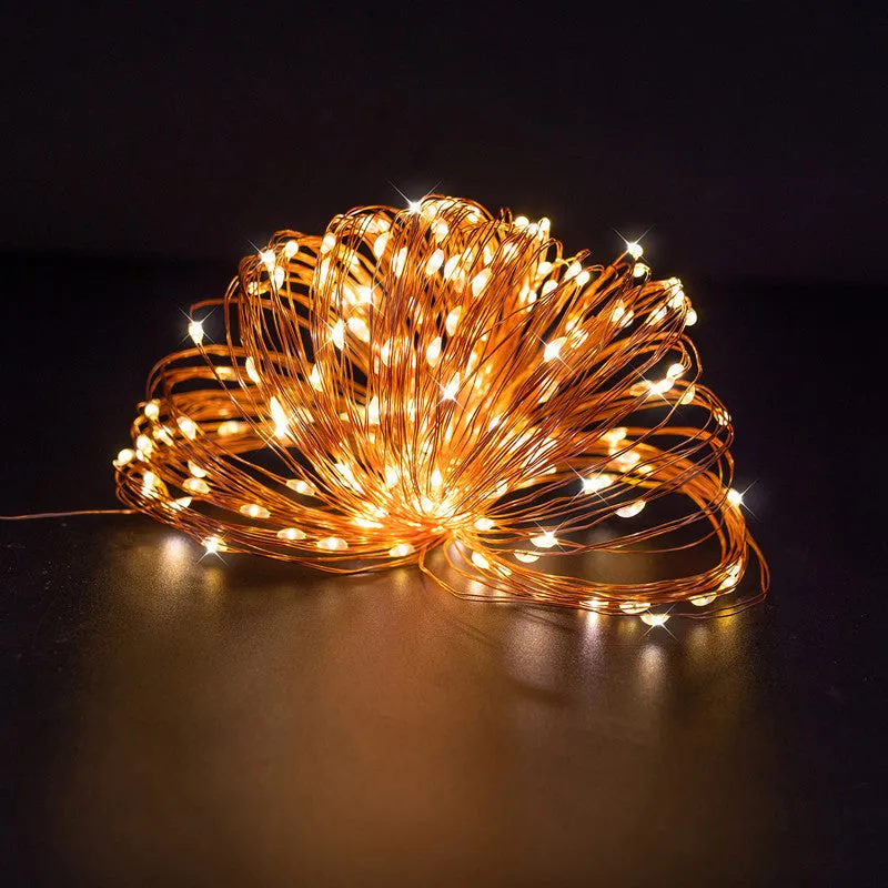 Quntis LED Solar Copper Wire String Lights – Waterproof Outdoor Garden & Patio Xmas Lights for Festive Holiday Décor