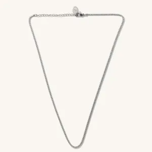 Silver Micro Tennis Necklace- Waterproof